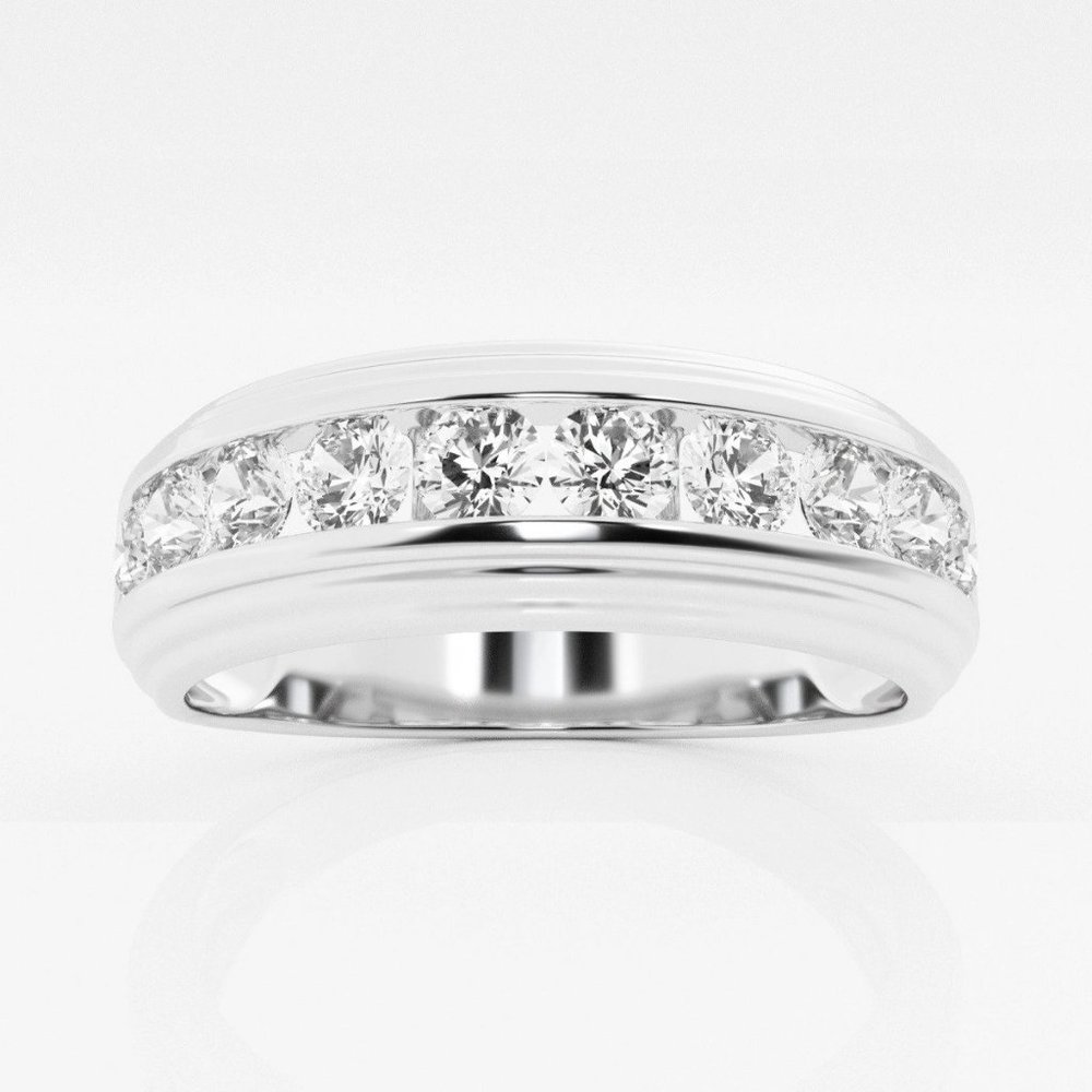 1/2 ctw Round Lab Grown Diamond Men's Channel Set Wedding Band